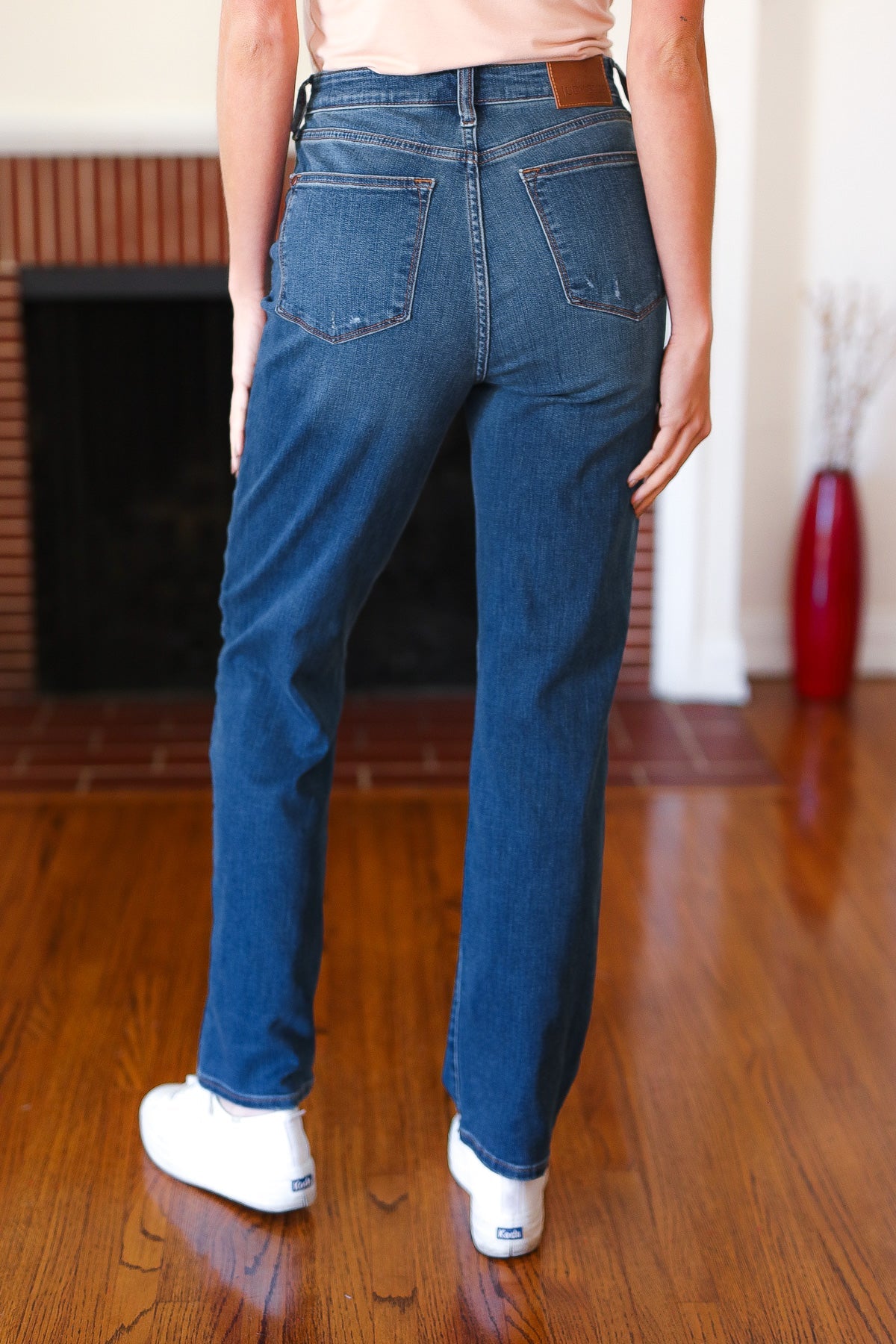 Judy Blue Dark Wash High Rise Straight Leg Jeans